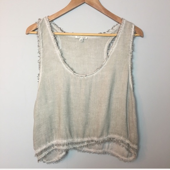 Ronny Kobo Collection Tops - SALE! Ronny Kobo Distressed Racerback Sheer Tank